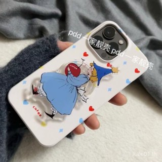 เคสโทรศัพท์มือถือแบบนิ่ม กันกระแทก ลายสโนว์ไวท์ พร้อมที่ตั้งวาง สําหรับ iPhone 14promax 13pro 12 11 xsxr 7 8plus