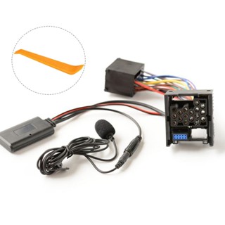 อะแดปเตอร์บลูทูธ 5-12V 5.0 AUX IN อุปกรณ์เสริมวิทยุ CD พร้อมไมโครโฟน