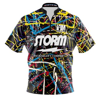 Storm DS เสื้อโปโล แขนสั้น พิมพ์ลายโบว์ลิ่ง 2130-ST 3D