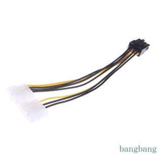 Bang Molex สายเคเบิลพาวเวอร์ เป็น PCIe 4 Pin เป็น 8-Pin PCIe 7 นิ้ว 1 แพ็ค