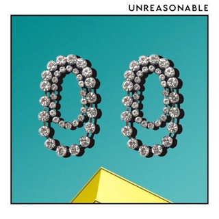 ต่างหู Crystal ต่างหูคลิป ต่างหูก้านเงินแท้ น้ำหนักเบา สวยใส่สบาย UA0622-01 Unreasonable Accessories