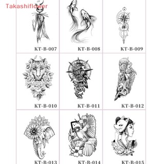 (Takashiflower) สติกเกอร์รอยสักชั่วคราว กันน้ํา ลายดอกไม้ สําหรับติดแขน ร่างกาย