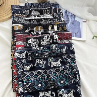 พร้อมส่ง กางเกงช้างขายาว กางเกงลำลองขายาว สวมใส่สบาย ผ้านิ่ม เบา ระบายกาอาศ ใส่ได้ทั้งชายและหญิง