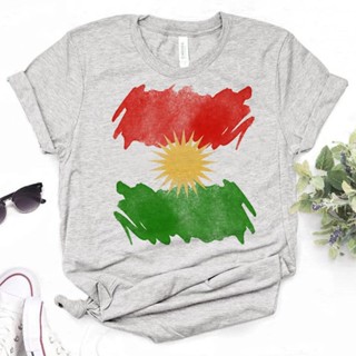 เสื้อยืด พิมพ์ลายอนิเมะ Kurdistan สไตล์ญี่ปุ่น แฟชั่นฤดูร้อน สําหรับผู้หญิง 2000s