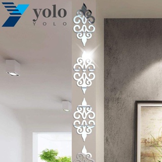 Yolo สติกเกอร์ลูกไม้ 3D มีกาวในตัว ลอกออกได้ สําหรับติดตกแต่งผนังบ้าน 10 ชิ้น