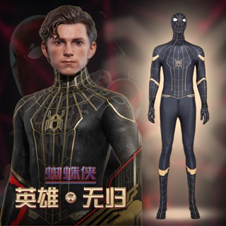 Dianya ชุดบอดี้สูท คอสเพลย์ Spider-Man cos Hero Returnless Spider-Man สีดํา สําหรับผู้ชาย