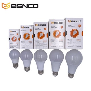 ESNCO หลอดไฟ หลอดบับ BULB หลอดLED ขั้วเกลียวE27 5W 9W 12W 15W 18W  แสงขาว ใช้งาน 30,000 ชั่วโมง ความสว่างสูง