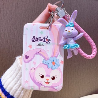 Disney Bus Card Cover Stitch StellaLou Student Campus Meal Card Access Control Work Protective Card Document Door Card Set Key Chain Female TH