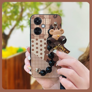 Back Cover Skin feel silicone Phone Case ForOPPO K11X/1+Nord CE3 Lite 5G/Nord N30
 Cartoon Bear bracelet high-grade soft shell