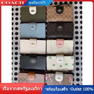 Tech Wallet 2874 2869 กระเป๋าสตางค์ผู้หญิง/กระเป๋าเงินครึ่งพับ COAC H กระเป๋าเหรียญ/สามารถถือโทรศัพท์มือถือ