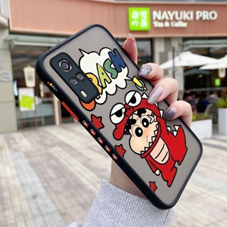 เคสซิลิโคนใส ขอบสี่เหลี่ยม กันกระแทก ลายการ์ตูนชินจัง สําหรับ VIVO Y51 2020 Y31 2021 Y51A Y53s 4G