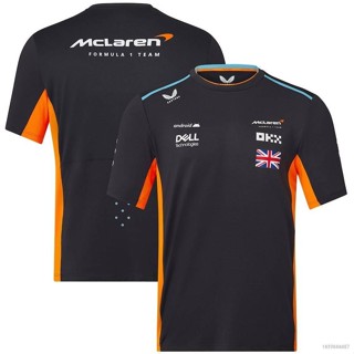 เสื้อยืดแขนสั้นลําลอง พิมพ์ลายทีม NP2 2023 F1 Team McLaren สีดํา พลัสไซซ์ PN2