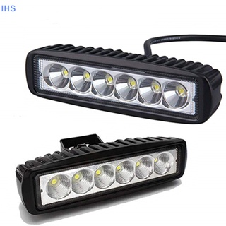 [IHS] ไฟสปอตไลท์ LED 6 ดวง 18W DRL 12V สว่างมาก กันน้ํา สําหรับรถยนต์ รถบรรทุก SUV ออฟโร้ด