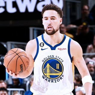 เสื้อกีฬาแขนสั้น ลายทีม Golden State Warriors เบอร์ 22-23 เสื้อกีฬาบาสเก็ตบอล 11 Klay Thompson สําหรับผู้ชาย