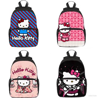 Sq3 Sanrio กระเป๋าเป้สะพายหลัง อเนกประสงค์ พิมพ์ลาย Hello Kitty ความจุขนาดใหญ่ ระบายอากาศ สําหรับเด็กนักเรียนอนุบาล