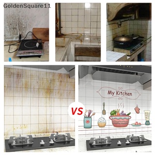 Goldensquare สติกเกอร์วอลเปเปอร์ กันน้ํามัน มีกาวในตัว ขนาด 30*90 ซม. 60*90 ซม. สําหรับห้องครัว