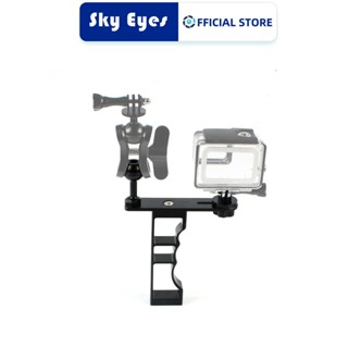 Skyeyes CNC อลูมิเนียม มือเดียว ดําน้ํา ถ่ายภาพ ขาตั้งมือถือ สําหรับ GoPro และอื่น ๆ กล้องแอคชั่น