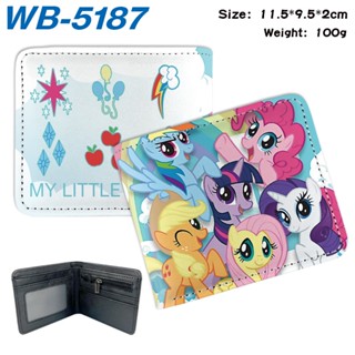 กระเป๋าสตางค์ หนัง PU ขนาดเล็ก ลายการ์ตูน My Little Pony น่ารัก พร้อมช่องใส่บัตรประจําตัว หลากสีสัน สําหรับเด็ก