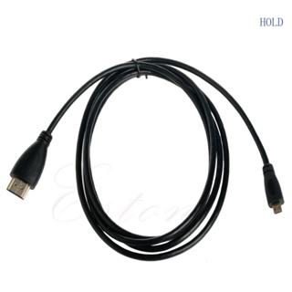 Ace 1080P Micro to Cable Male to Male อะแดปเตอร์สายเคเบิ้ล สําหรับโทรศัพท์มือถือ แท็บเล็ต 1 8 เมตร สีดํา