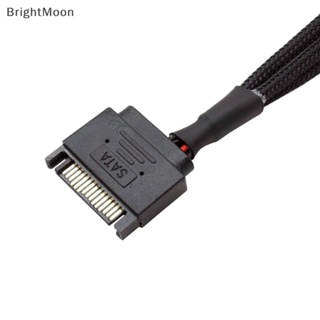 Brightmoon สายเคเบิลแยกพัดลมระบายความร้อน 12V SATA เป็นพอร์ตเชื่อมต่อ 3/4Pin 27 ซม. สีดํา สําหรับ Molex IDE คอมพิวเตอร์ PC Nice