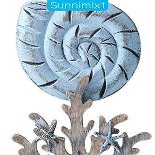 [Sunnimix1] ฟิกเกอร์ไม้ รูปชายหาด สําหรับตกแต่งบ้าน