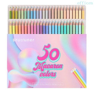 ชุดดินสอสี สีมาการอง แบบนิ่ม สําหรับเด็ก และผู้ใหญ่ มี 50 สี