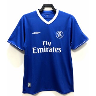 เสื้อกีฬาแขนสั้น ลายทีมชาติฟุตบอล Chelsea 03-05 คุณภาพสูง สไตล์วินเทจ