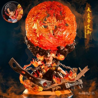 โมเดลฟิกเกอร์ One Piece gk Big Flame Ring Yandi Ace Luffy Super Big Fireball เรืองแสง สําหรับตกแต่งฉาก CEPN