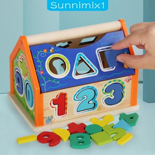 [Sunnimix1] ของเล่นลูกบาศก์ไม้ เพื่อการเรียนรู้ สําหรับเด็กอายุ 3 4 5 6 7 8 ปี