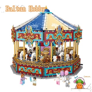 Baltan X3L 1059 Merry-go-round บล็อคตัวต่อ รูปอาคาร ขนาดเล็ก ของเล่นสําหรับเด็ก ผู้ใหญ่