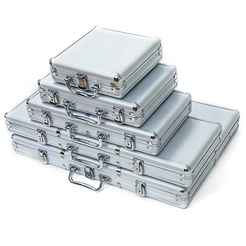 Texas Hold'em Poker ชุดกล่องอลูมิเนียม ชิปไพ่นกกระจอก 200 หลา 300 หลา 500 หลา MDAM