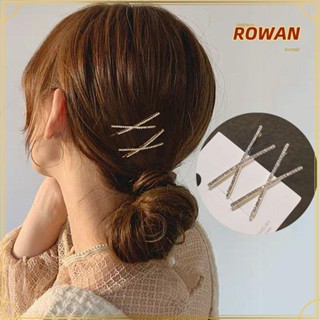 Rowans กิ๊บติดผม ไม้กางเขน คริสตัล เรียบง่าย เครื่องประดับผมเจ้าสาว 1 ชิ้น