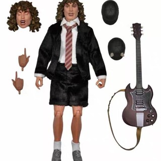 Neca โมเดลฟิกเกอร์ นักกีตาร์อะคูสติก AC/DC Angus Young Master ขนาด 27 ซม.