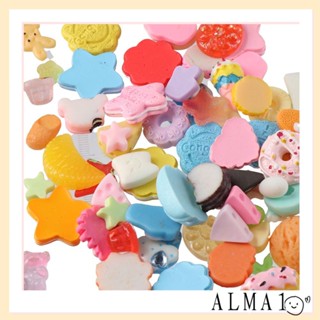 ALMA จี้เรซิ่น รูปอาหาร 120 ชิ้น สําหรับงานฝีมือ DIY