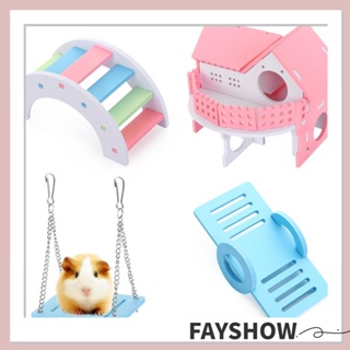 Fay บ้านหนูแฮมสเตอร์ ของเล่นไม้ ขนาดเล็ก สําหรับออกกําลังกาย