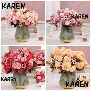 Karen ดอกกุหลาบประดิษฐ์ ผ้าไหม สไตล์เรโทร สําหรับตกแต่งบ้าน DIY