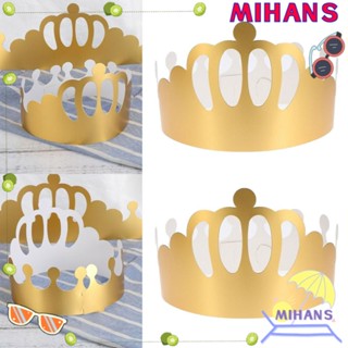 Mih หมวกมงกุฎกระดาษ ของขวัญวันเกิด หมวกปาร์ตี้ บรรยากาศ เครื่องประดับ งานแต่งงาน เจ้าชาย เจ้าหญิง หมวก