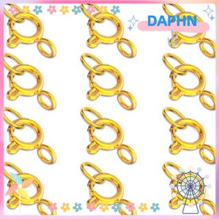 DAPHS ตะขอสปริง โลหะผสม สีทอง 5 มม. สําหรับทําเครื่องประดับ DIY