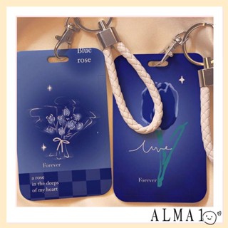 Alma กระเป๋าใส่บัตรเครดิต พลาสติก ลายการ์ตูน สําหรับนักเรียน ผู้หญิง ผู้ชาย