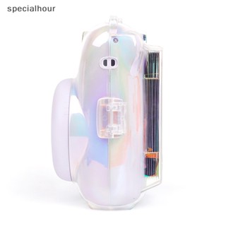 Specialhour^^ เคสกล้อง แบบใส พร้อมสายคล้องไหล่ แบบพกพา สําหรับ Fujifilm Instax Mini 12 1 ชิ้น