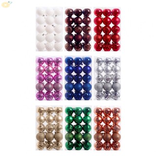 【VARSTR】Ball Ornaments Ornaments PET 30Pcs/set 6cm For Holiday Wedding Party Home Decor