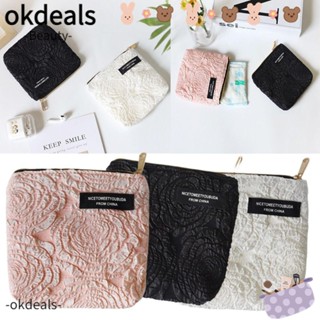 OKDEALS กระเป๋าสตางค์ กระเป๋าเครื่องสําอาง กระเป๋าใส่บัตร ผ้าอนามัย สําหรับผู้หญิง