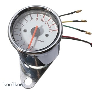 Kool เครื่องวัดรอบเครื่องยนต์รถจักรยานยนต์ 0-13000 RPM เกจ Rev Counter