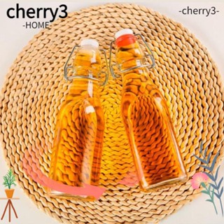 Cherry3 ขวดแก้วใส่ไวน์ เอนไซม์ ทรงกลม ฝาพับ 1000 มล.