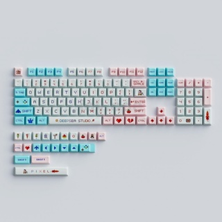 ชุดปุ่มกดคีย์บอร์ด 125 คีย์ PBT XDA Profile Sublimation สไตล์ญี่ปุ่น สําหรับคีย์บอร์ด Mechanical