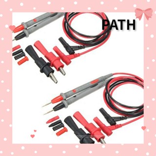 PATH ชุดทดสอบมัลติมิเตอร์ ตะกั่วทดสอบ PVC PA 1000V 20A 100 ซม. 39.3 นิ้ว สีแดง สีดํา สําหรับรถยนต์ 8 ชิ้น