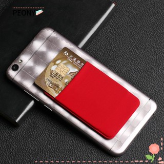 ❈PEONY❈ Hot Phone Card Holder Fashion Credit ID Card Holder Cellphone Pocket Adhesive Sticker Lycra Universal Elastic Wallet Case/Multicolor