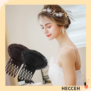 Hecceh 1/4 ชิ้น พัฟผม เบาะผม เครื่องมือความงาม สําหรับผู้หญิง เลดี้ สาว วอลลุ่ม ฐานผม