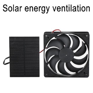 Solar Panel Powered Fan Mini Ventilator For Greenhouse Pet/Dog Chicken House