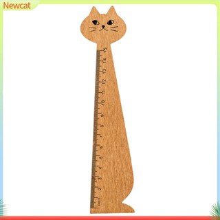 {Newcat} ไม้บรรทัดสเกลใส ลายการ์ตูนแมว เป็นมิตรกับสิ่งแวดล้อม สําหรับโรงเรียน